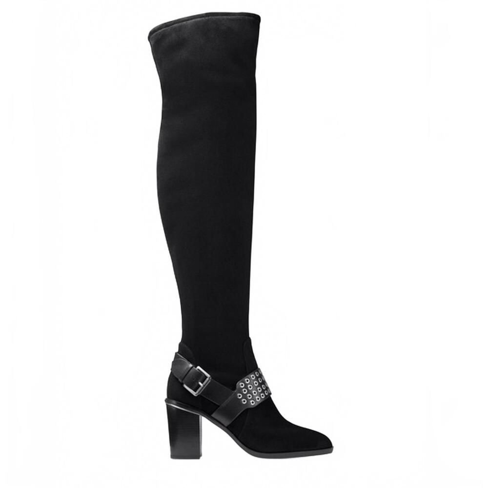MICHAEL KORS MK Brody Charcoal Over-Knee Tall Boots Shoes Heels SIZE 10